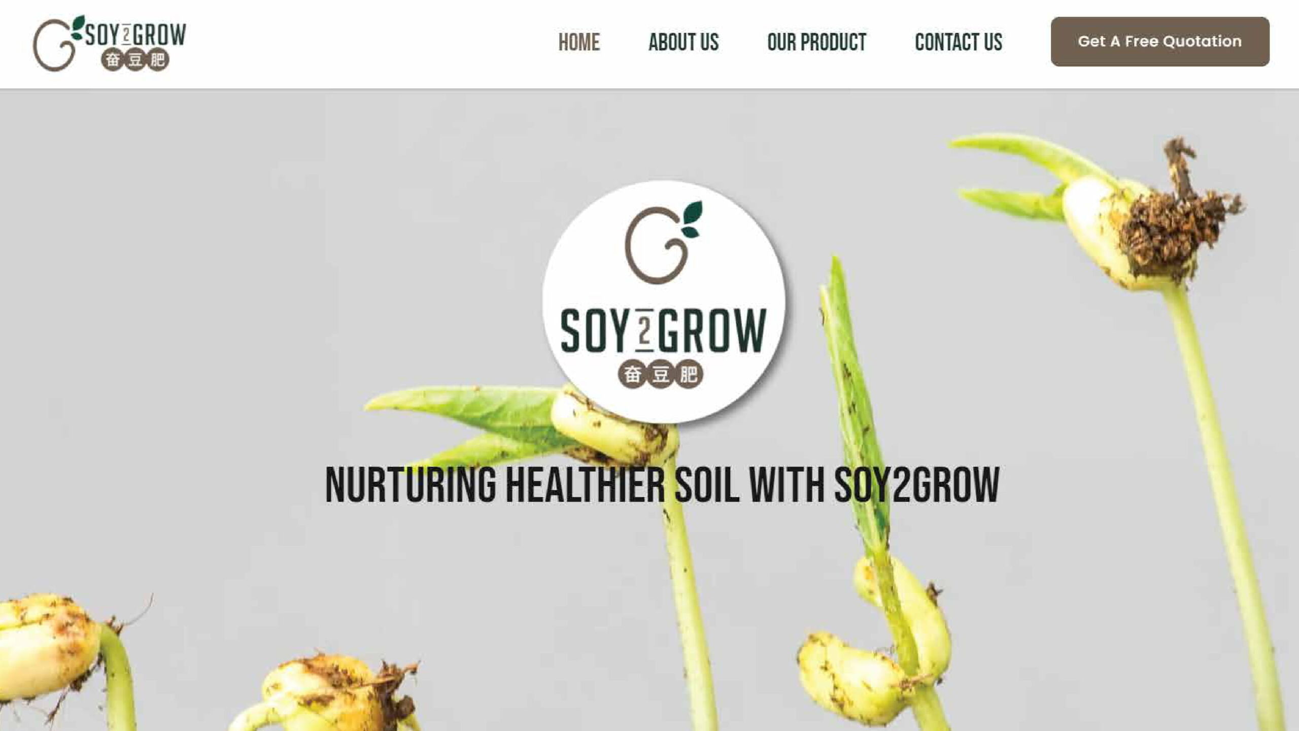 Soy2grow Website